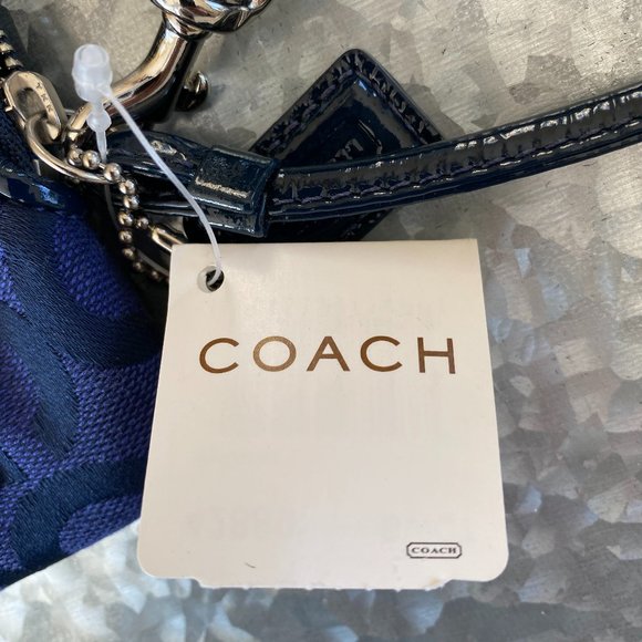 Blue Coach Wristlet - Picture 6 of 8